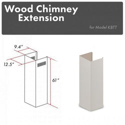 ZLINE 61" Wooden Chimney Extension for Ceilings up to 12 ft. (KPTT-E) - Rustic Kitchen & Bath - Range Hood Accessories - ZLINE Kitchen and Bath