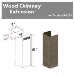 ZLINE 61" Wooden Chimney Extension For Ceilings Up To 12.5 Ft. (365YY-E) - Rustic Kitchen & Bath - Chimney Extension - ZLINE Kitchen and Bath