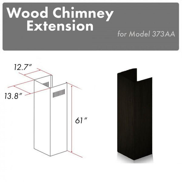 ZLINE Kitchen and Bath, ZLINE 61" Wooden Chimney Extension for Ceilings up to 12.5 ft. (373AA-E), 373AA-E,