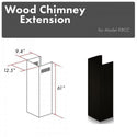 ZLINE 61" Wooden Chimney Extension for Ceilings up to 12.5 ft. (KBCC-E) - Rustic Kitchen & Bath - Range Hood Accessories - ZLINE Kitchen and Bath