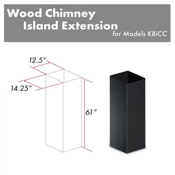 ZLINE 61" Wooden Chimney Extension for Ceilings up to 12.5 ft. (KBiCC-E) - Rustic Kitchen & Bath - Range Hood Accessories - ZLINE Kitchen and Bath