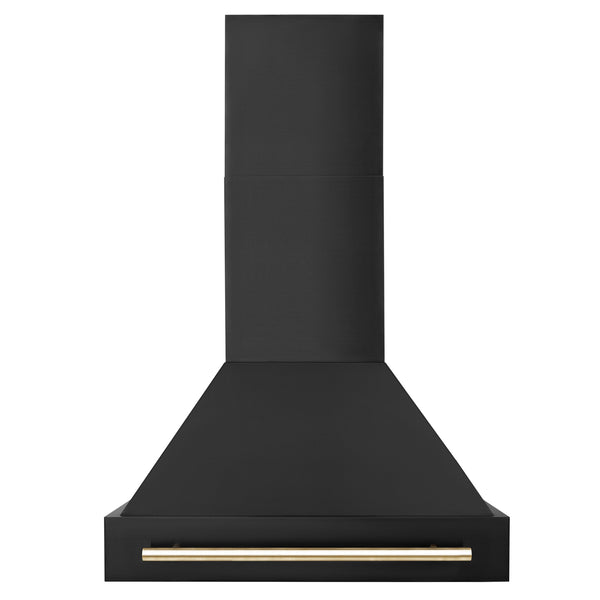 ZLINE 30 in. Autograph Edition Black Stainless Steel Range Hood with Accent Handle (BS655Z-30)