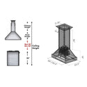 ZLINE 30 in. Designer Series Copper Island Mount Range Hood with Satin Stainless Steel Trim (655i-CSSSS-30)
