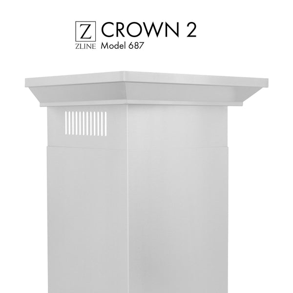 ZLINE Crown Molding #2 For Wall Range Hoods (CM2-687) - Rustic Kitchen & Bath - Range Hood Accessories - ZLINE Kitchen and Bath