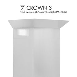 ZLINE Crown Molding #3 For Wall Range Hood (CM3-587/597/KE/KECOM-30/KZ) - Rustic Kitchen & Bath - Range Hood Accessories - ZLINE Kitchen and Bath