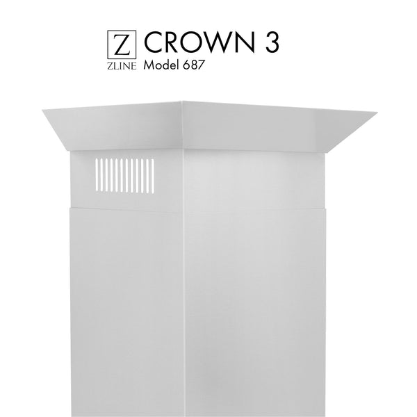 ZLINE Crown Molding #3 For Wall Range Hood (CM3-687) - Rustic Kitchen & Bath - Range Hood Accessories - ZLINE Kitchen and Bath