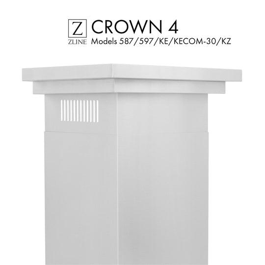 ZLINE Crown Molding Profile 4 for Wall Mount Range Hood (CM4-587/597/KE/KECOM-30/KZ)