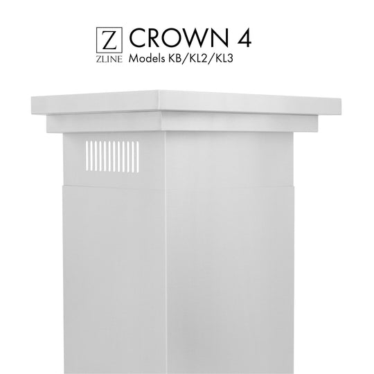 ZLINE Crown Molding Profile 4 for Wall Mount Range Hood (CM4-KB/KL2/KL3)