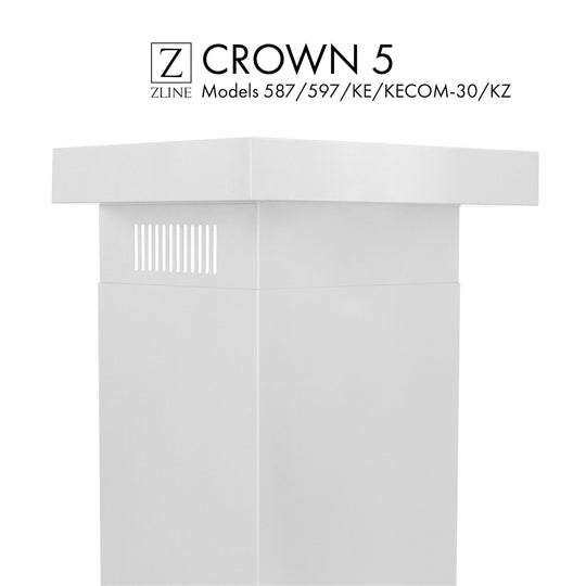 ZLINE Crown Molding Profile 5 for Wall Mount Range Hood (CM5-587/597/KE/KECOM-30/KZ)