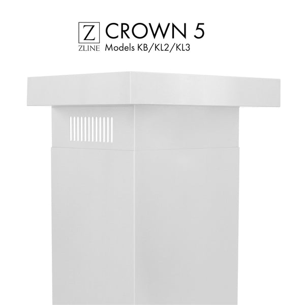 ZLINE Crown Molding #5 For Wall Range Hood (CM5-KB/KL2/KL3) - Rustic Kitchen & Bath - Range Hood Accessories - ZLINE Kitchen and Bath