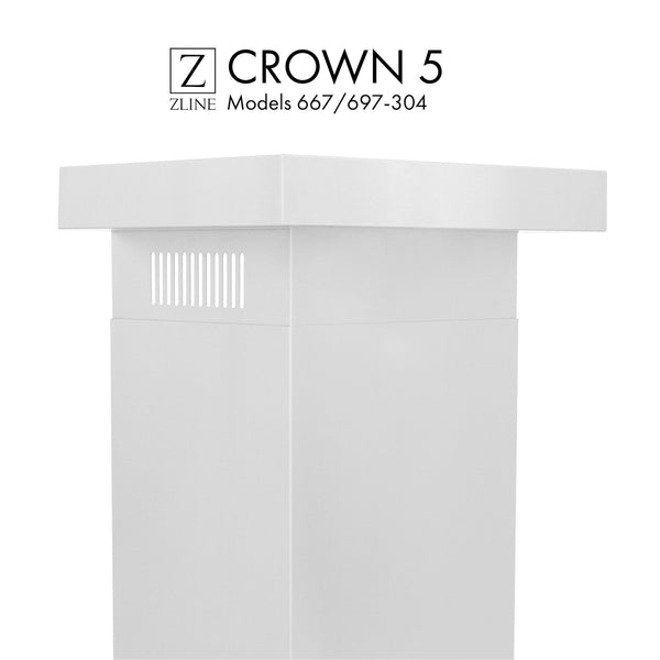 ZLINE Crown Molding Profile 5 for Wall Mount Range Hood (CM5-667/697-304) - Rustic Kitchen & Bath - Range Hood Accessories - ZLINE Kitchen and Bath