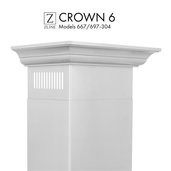 ZLINE Crown Molding Profile 6 for Wall Mount Range Hood (CM6-667/697-304) - Rustic Kitchen & Bath - Range Hood Accessories - ZLINE Kitchen and Bath