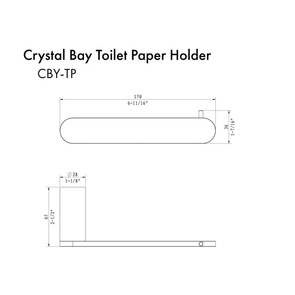 ZLINE Crystal Bay Toilet Paper Holder with Color Options - Rustic Kitchen & Bath - Rustic Kitchen & Bath