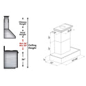 ZLINE 36 in. Remote Blower Ducted Designer Series Wooden Wall Mount Range Hood in Butcher Block (681W-RS-36-400)