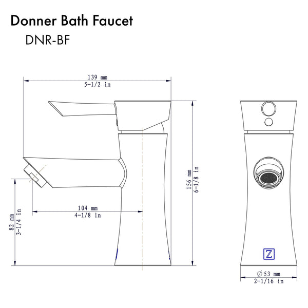 ZLINE Donner Bath Faucet in Chrome (DNR-BF-CH) - Rustic Kitchen & Bath - Faucets - ZLINE Kitchen and Bath