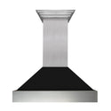ZLINE Kitchen and Bath, ZLINE DuraSnow Stainless Steel Range Hood With Black Matte Shell (8654BLM), 8654BLM-30,
