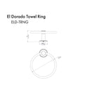 ZLINE El Dorado Towel Ring with color options (ELD-TRNG) - Rustic Kitchen & Bath - Rustic Kitchen & Bath