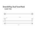 ZLINE Emerald Bay Double Towel Rail with color options (EMBY-TRD) - Rustic Kitchen & Bath - Rustic Kitchen & Bath