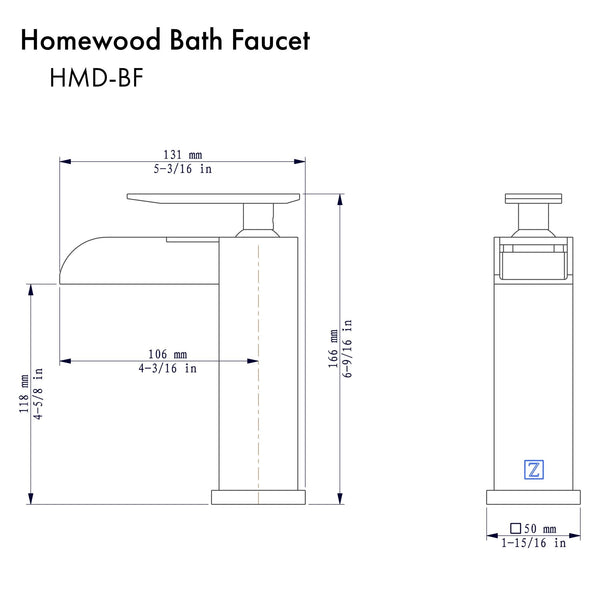 ZLINE Homewood Bath Faucet in Chrome (HMD-BF-CH) - Rustic Kitchen & Bath - Faucets - ZLINE Kitchen and Bath