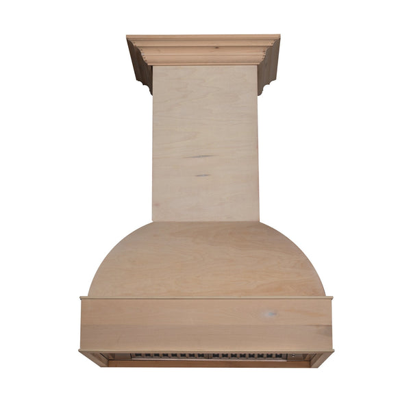 ZLINE Kitchen and Bath, ZLINE Unfinished Wooden Wall Mount Range Hood - Includes Remote Blower (369UF), 369UF-RD-30,