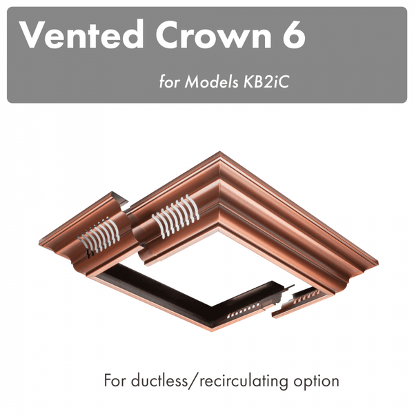 ZLINE Vented Crown Molding Profile 6 for Island Mount Range Hood (CM6V-KB2iC) - Rustic Kitchen & Bath - Range Hood Accessories - ZLINE Kitchen and Bath