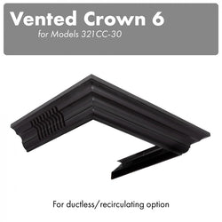 ZLINE Vented Crown Molding Profile 6 For Wall Mount Range Hood (CM6V-300C) 4.8 - Rustic Kitchen & Bath - Range Hood Accessories - ZLINE Kitchen and Bath
