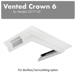 ZLINE Vented Crown Molding Profile 6 For Wall Mount Range Hood (CM6V-300T) - Rustic Kitchen & Bath - Range Hood Accessories - ZLINE Kitchen and Bath