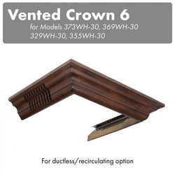 ZLINE Vented Crown Molding Profile 6 For Wall Mount Range Hood (CM6V-300W) - Rustic Kitchen & Bath - Range Hood Accessories - ZLINE Kitchen and Bath