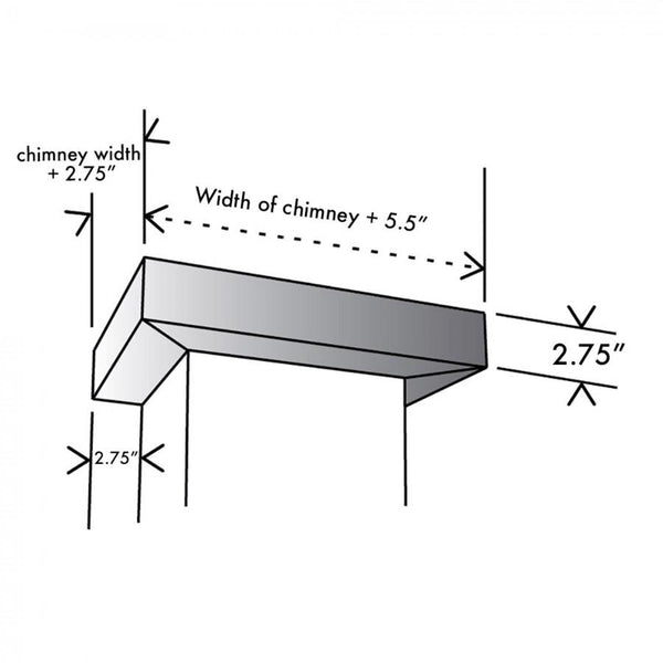 ZLINE Vented Crown Molding Profile 6 For Wall Mount Range Hood (CM6V-300W) - Rustic Kitchen & Bath - Range Hood Accessories - ZLINE Kitchen and Bath