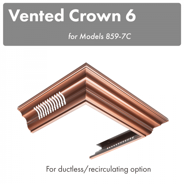 ZLINE Vented Crown Molding Profile 6 For Wall Mount Range Hood (CM6V-8597C) - Rustic Kitchen & Bath - Range Hood Accessories - ZLINE Kitchen and Bath