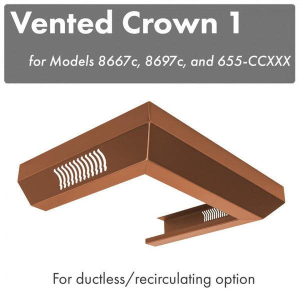 ZLINE Vented Crown Molding Profile 6 for Wall Mount Range Hood (CM6V-8667C) - Rustic Kitchen & Bath - Range Hood Accessories - Rustic Kitchen & Bath