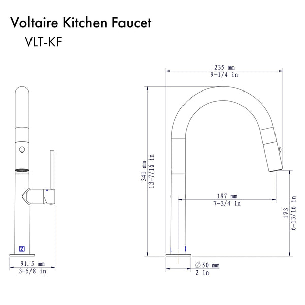 ZLINE Voltaire Kitchen Faucet (VLT-KF) - Rustic Kitchen & Bath - Faucet - ZLINE Kitchen and Bath
