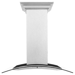 ZLINE Kitchen and Bath, ZLINE Wall Mount Range Hood in DuraSnow Stainless Steel & Glass (8KN4S), 8KN4S-30,