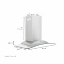 ZLINE Kitchen and Bath, ZLINE Wall Mount Range Hood In Stainless Steel & Glass (KN), KN-30,