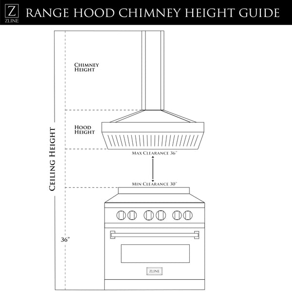 ZLINE Kitchen and Bath, ZLINE Wall Mount Range Hood In Stainless Steel & Glass (KN4), KN4-30,