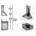 ZLINE Kitchen and Bath, ZLINE Wall Mount Range Hood in Stainless Steel - Includes Dual Remote Blower (597), 597-RD-30,