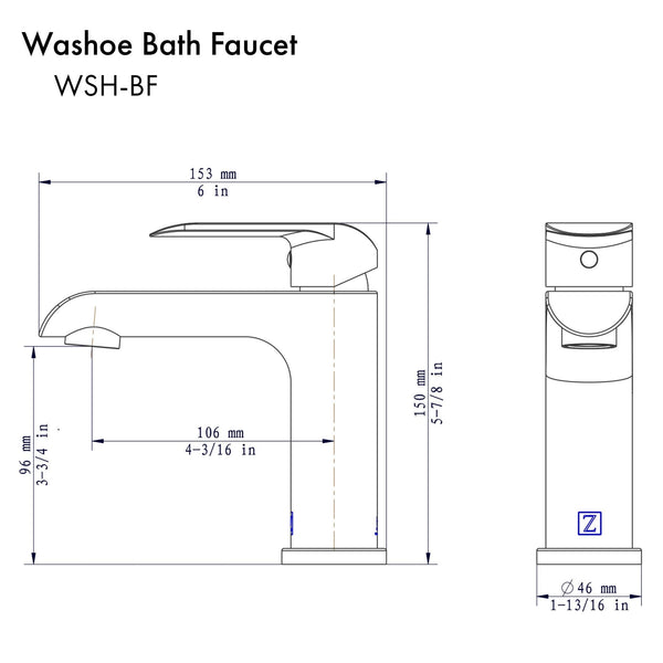 ZLINE Washoe Bath Faucet in Chrome (WSH-BF-CH) - Rustic Kitchen & Bath - Faucets - ZLINE Kitchen and Bath