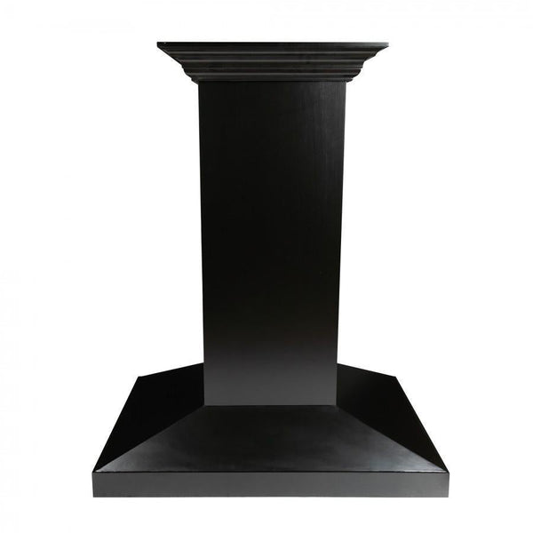 ZLINE Kitchen and Bath, ZLINE Wooden Island Mount Range Hood in Black (KBiCC), KBiCC-30,