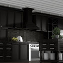 ZLINE Kitchen and Bath, ZLINE Wooden Wall Mount Range Hood in Black - Includes Remote Motor (KBCC), KBCC-RD-30,