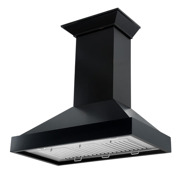 ZLINE Kitchen and Bath, ZLINE Wooden Wall Mount Range Hood in Black - Includes Remote Motor (KBCC), KBCC-RD-30,