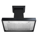 ZLINE Kitchen and Bath, ZLINE Wooden Wall Mount Range Hood in Black - Includes Remote Motor (KBCC), KBCC-RD-30,