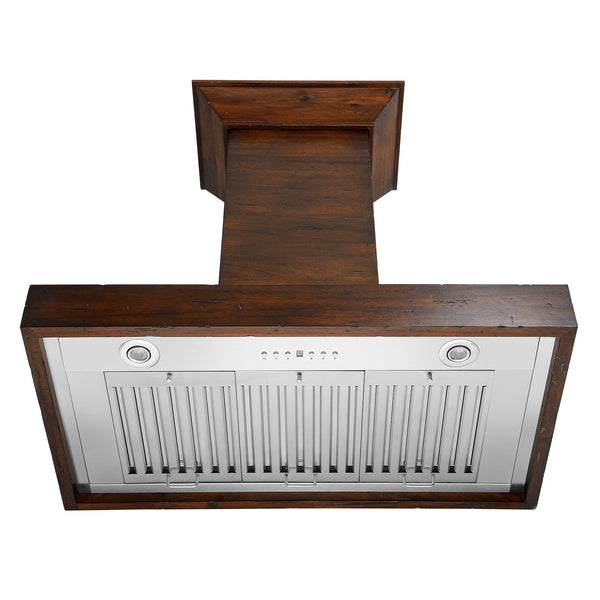 ZLINE Kitchen and Bath, ZLINE Wooden Wall Mount Range Hood in Walnut - Includes Motor (KBRR), KBRR-30,